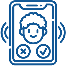 Icono recibir llamada a traves de celular