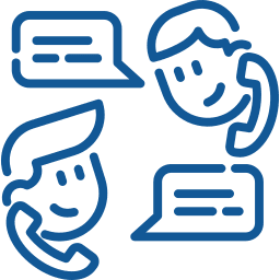 Icono de mas de un operador recibiendo la informacion