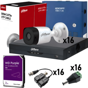 KIT DE 16 Cámaras de 2MP DAHUA