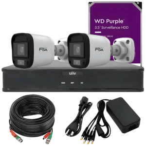 KIT DE 2 Cámaras de 2MP PSA Cable Coaxial