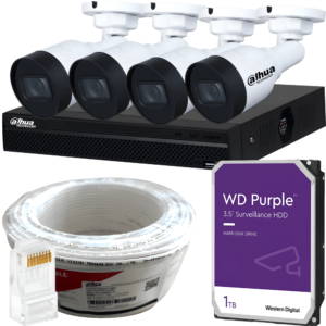 KIT DE 4 Cámaras IP de 2MP DAHUA