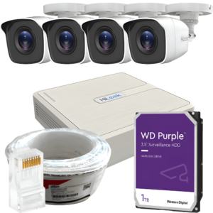 KIT DE 4 Cámaras IP de 2MP Hilook