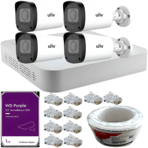 KIT DE  4 Cámaras IP de 5MP POR UTP